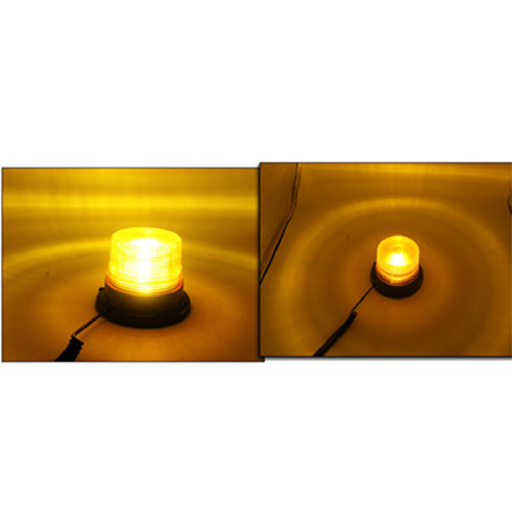 Универсальный светодиодный Аварийный Стробоскоп Автомобильный Янтарный Мигающий Светильник Магнитный Plug & Play