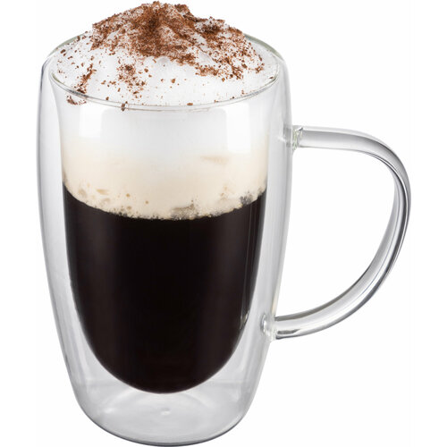 Кружка AROMA 450 мл с двойными стенками из боросиликатного стекла 700₽