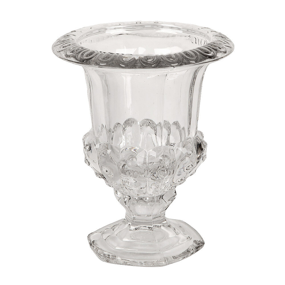 Ваза на ножке "Princess", 16х16х20 см, объем 800 мл, прозрачная, фигурная, стекло, Nouvelle