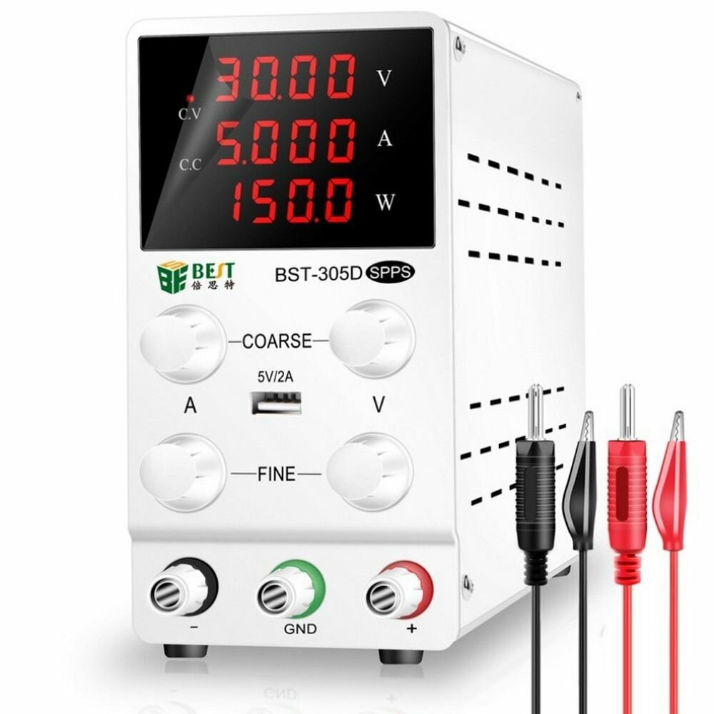 Лабораторный источник питания BST-305D 30В, 5А, цифровой дисплей, 1 канал, пост. ток