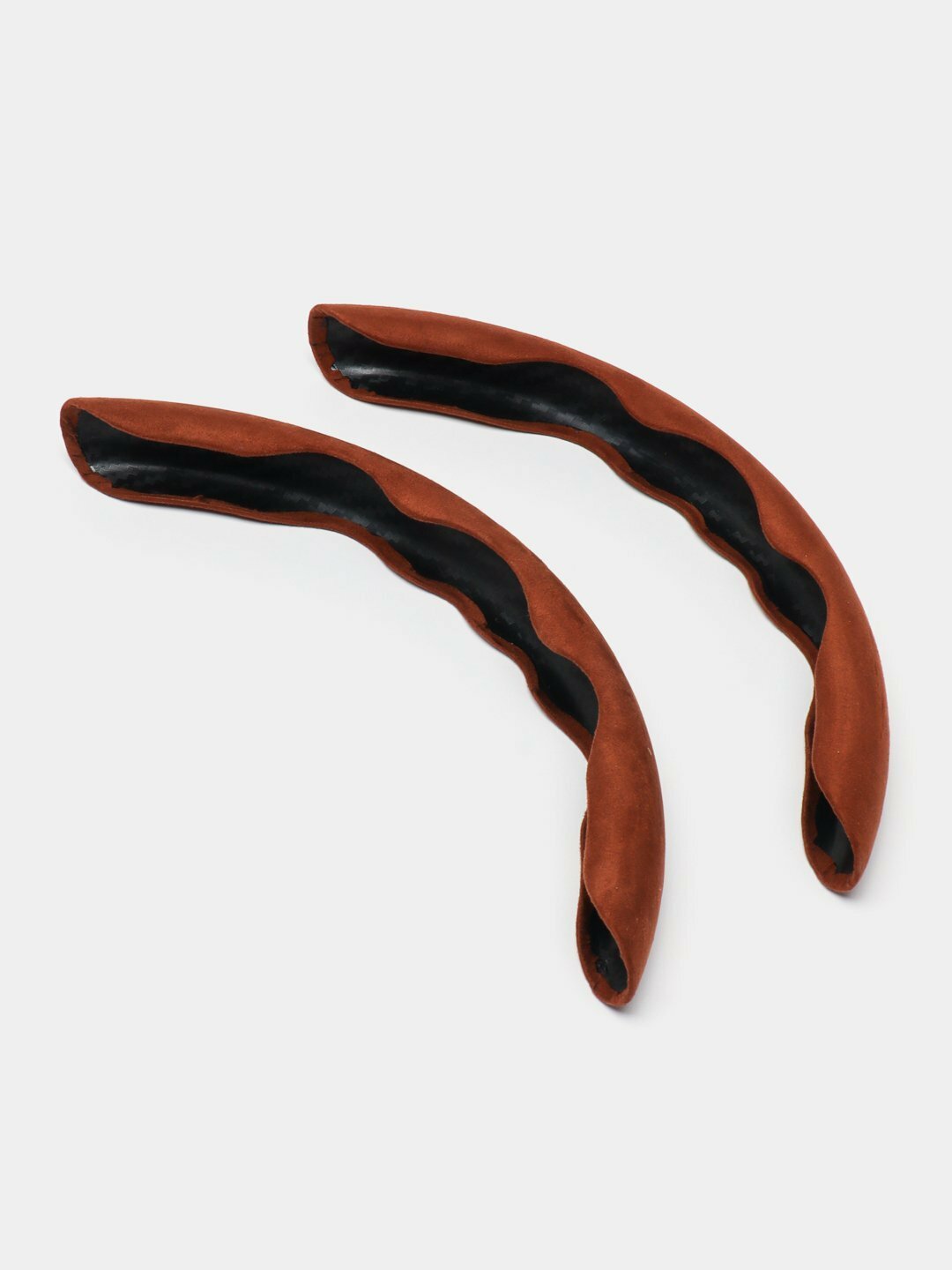 Чехол на руль автомобиля, материал алькантара, универсальный, Коричневый — фото 1