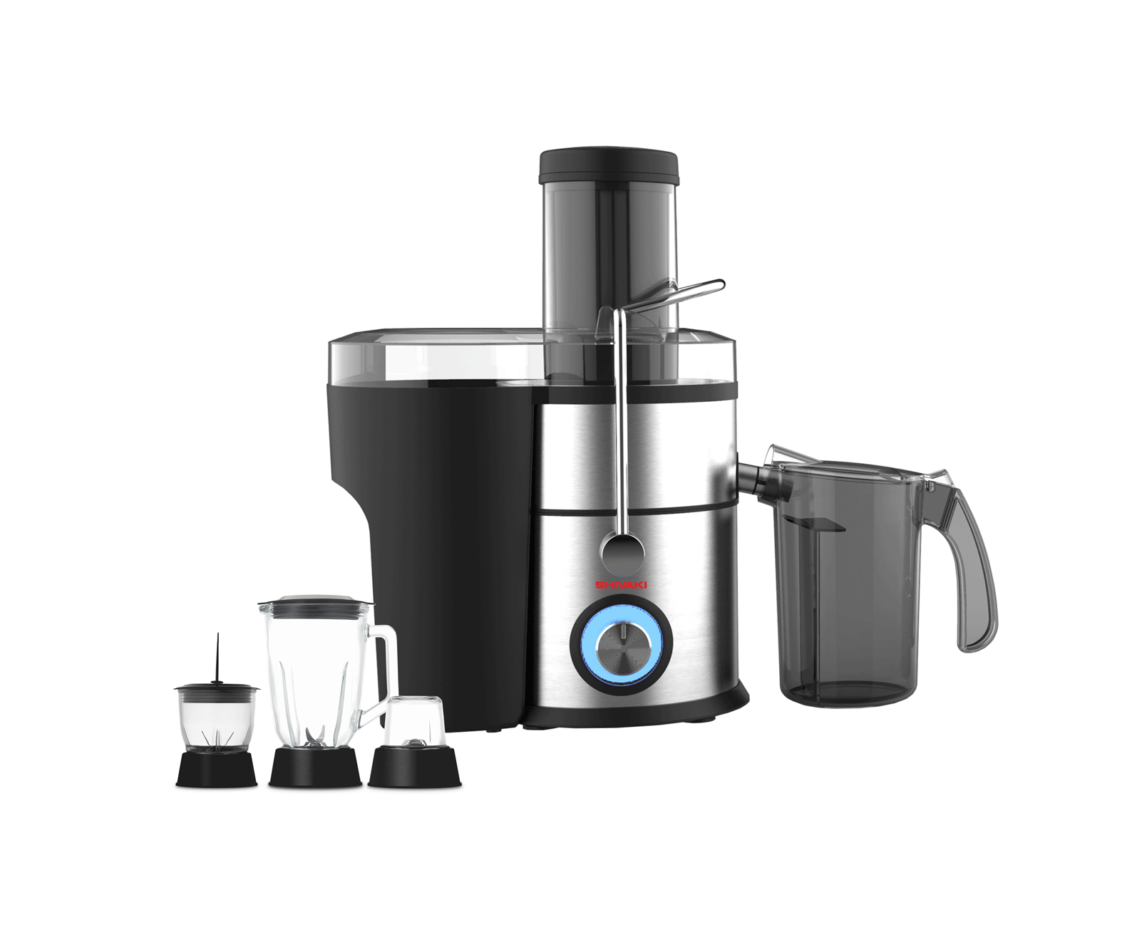 Соковыжималка Shivaki JM-629, мощность 800Вт, центробежная, 2 скорости