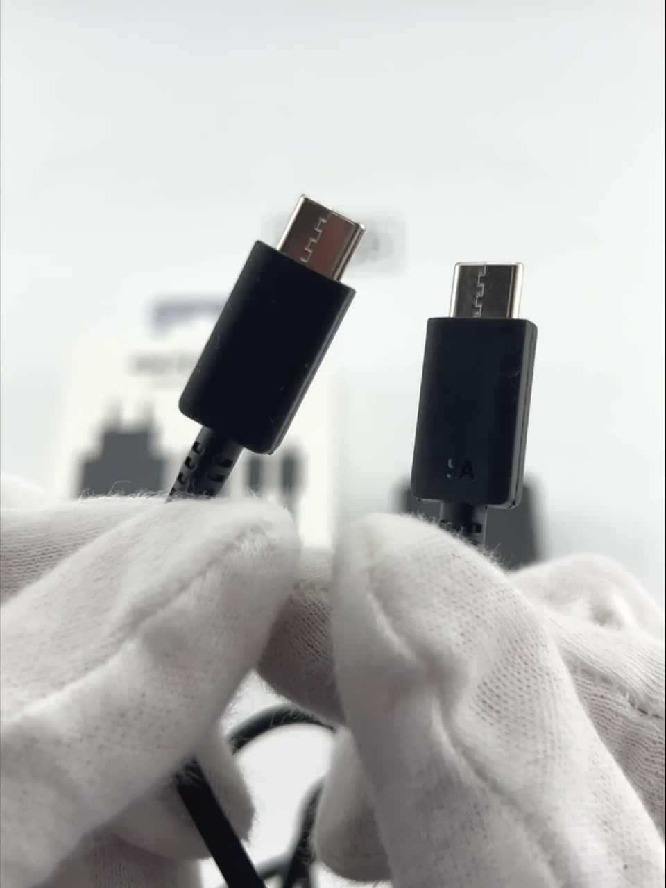 Быстрое зарядное устройство для телефона Samsung 45W с кабелем Type C, черное / Original drop — фото 1