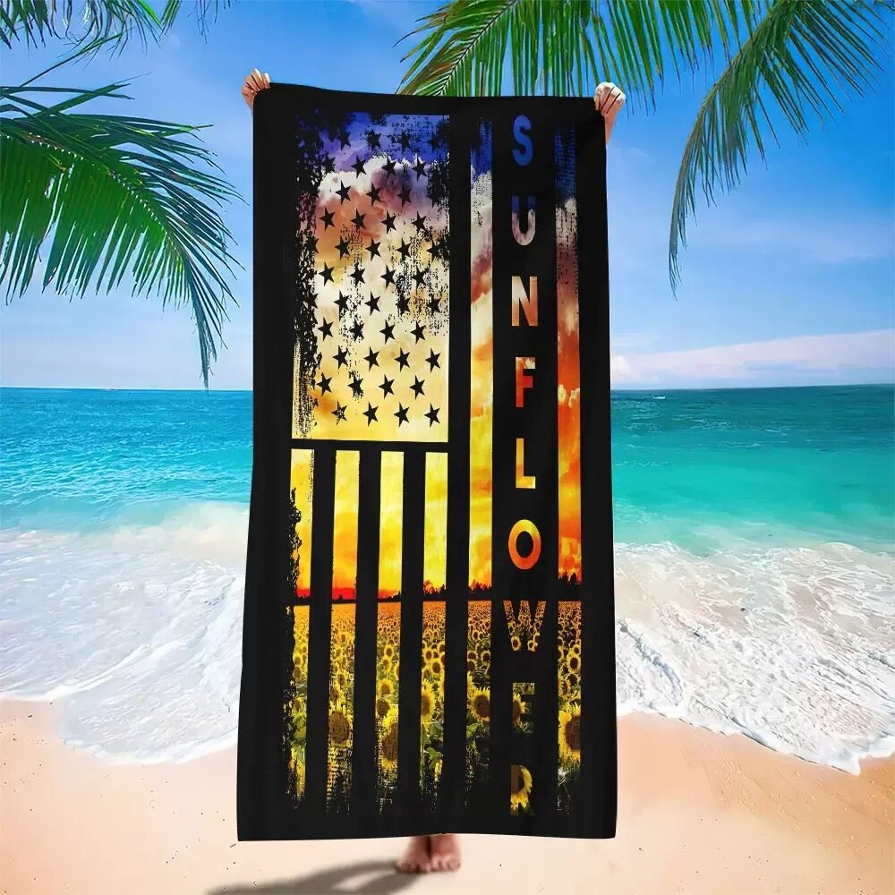 Пляжное полотенце CFY Home 80x160cm Bath Towel 1 шт черный