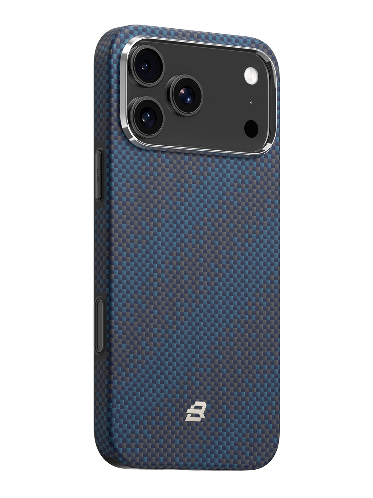 Чехол BlueO на iPhone 17 Pro Max, Tactile Woven Armor из кевлара, с магнитами MagSafe, синий