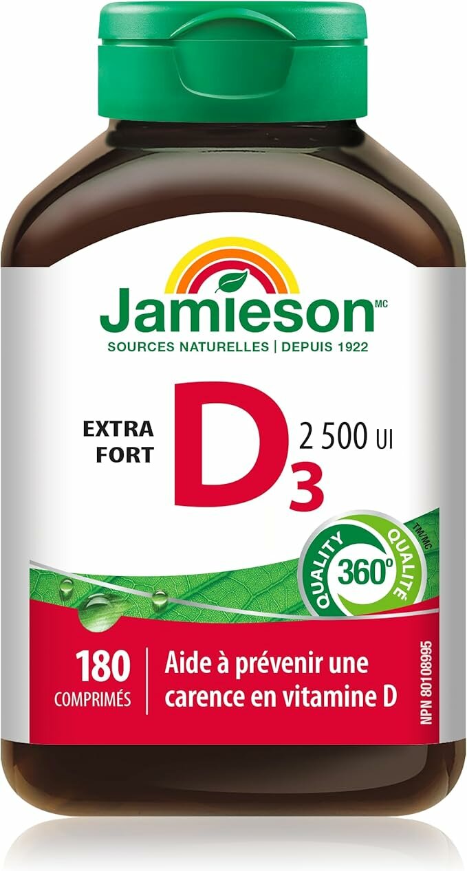 Jamieson Vitamin D3 2500 IU - 180 tablets KANADA — фото 1
