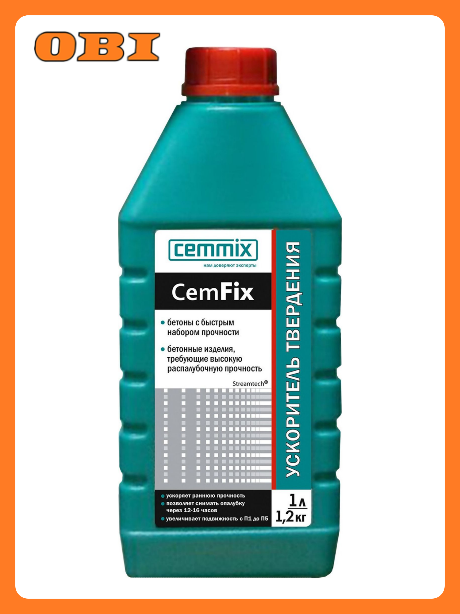 Ускоритель твердения Cemfix CemMix для бетона канистра 1л