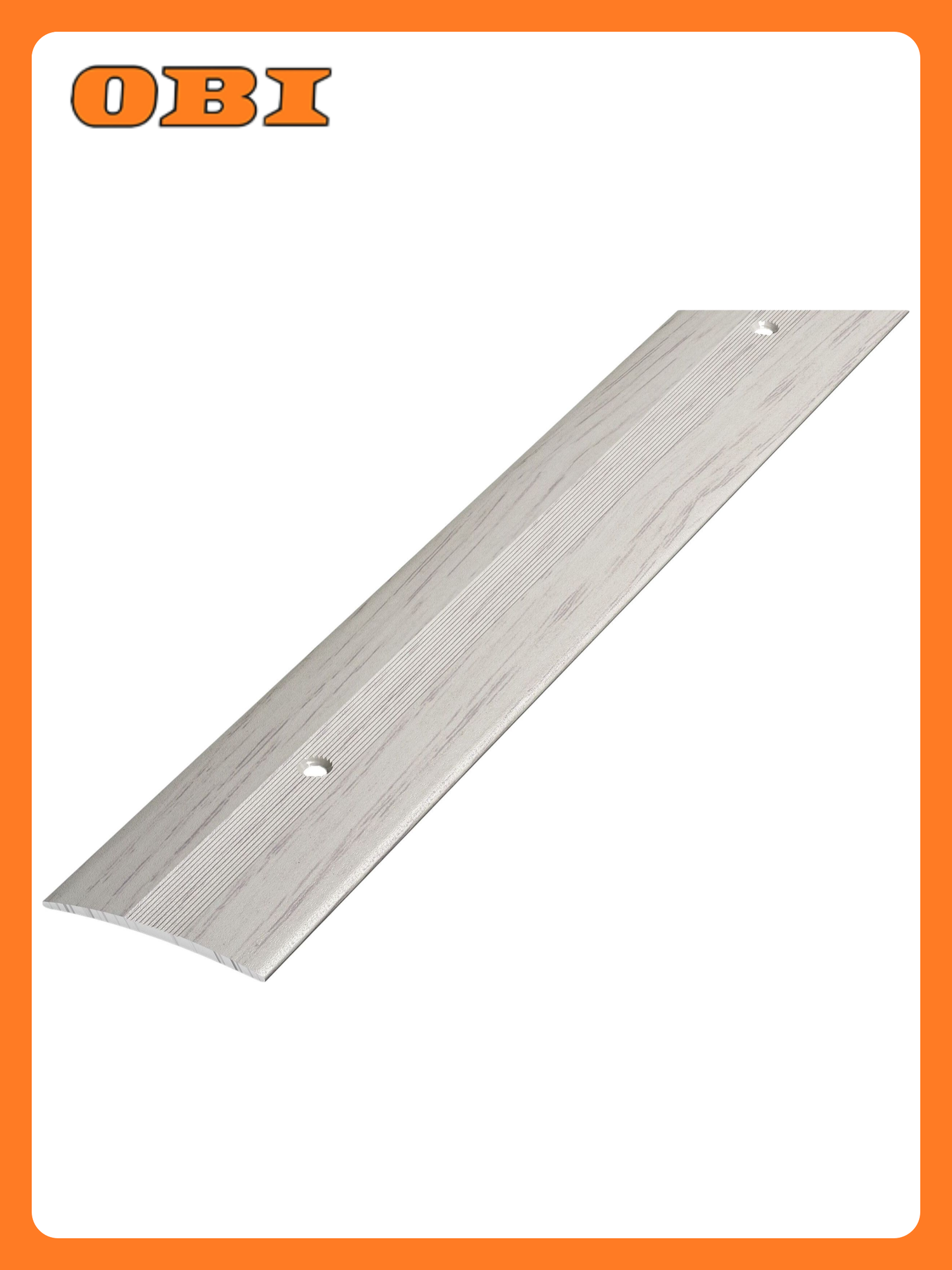 Порог одноуровневый лука ПС 03 Дуб Арктик алюминий 1800х37 мм