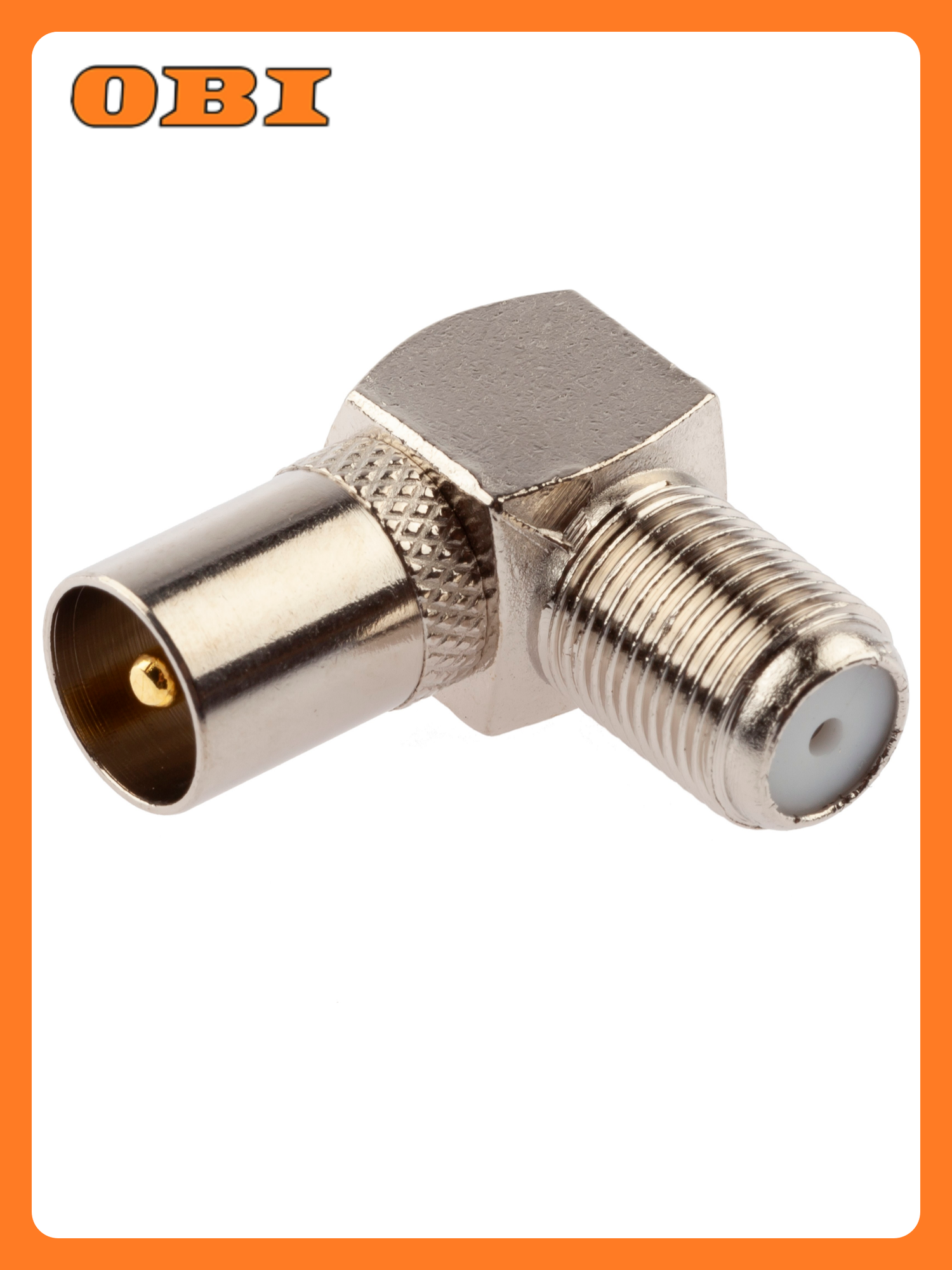 Переходник ERA SIMPLE гнездо F-штекер TV угловой упаковка 1 шт