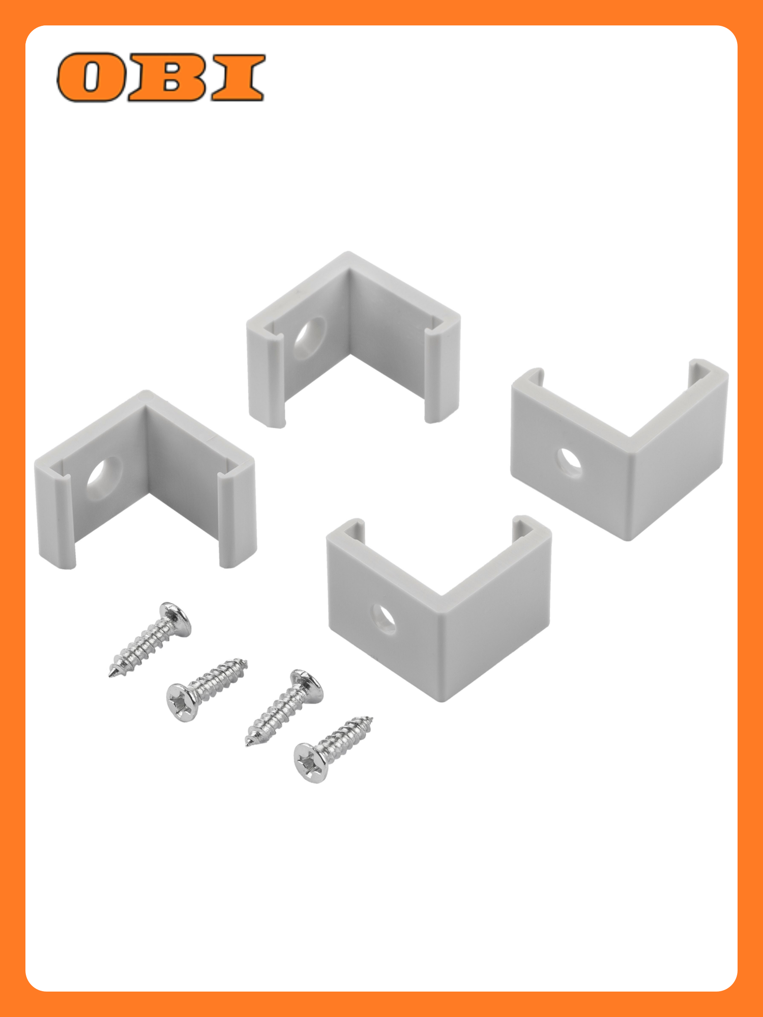 Комплект крепежа ЭРА 1616-4 для профиля CAB280 4 шт пластик серый