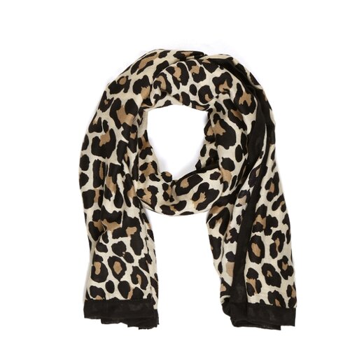 фото Шарф "регина" nothing shop (черный; бежевый) 185 х 95 см