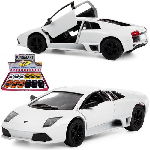 Машинка металлическая 1:36 «Lamborghini Murcielago LP640» инерционная / Белый