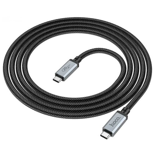 Кабель Type-C HOCO US05 USB4.0 20Gbps, 100W, 5.0А, длина 2.0м, черный кабель type c hoco us06 usb3 2 20gbps 100w 5 0а длина 1 0м черный
