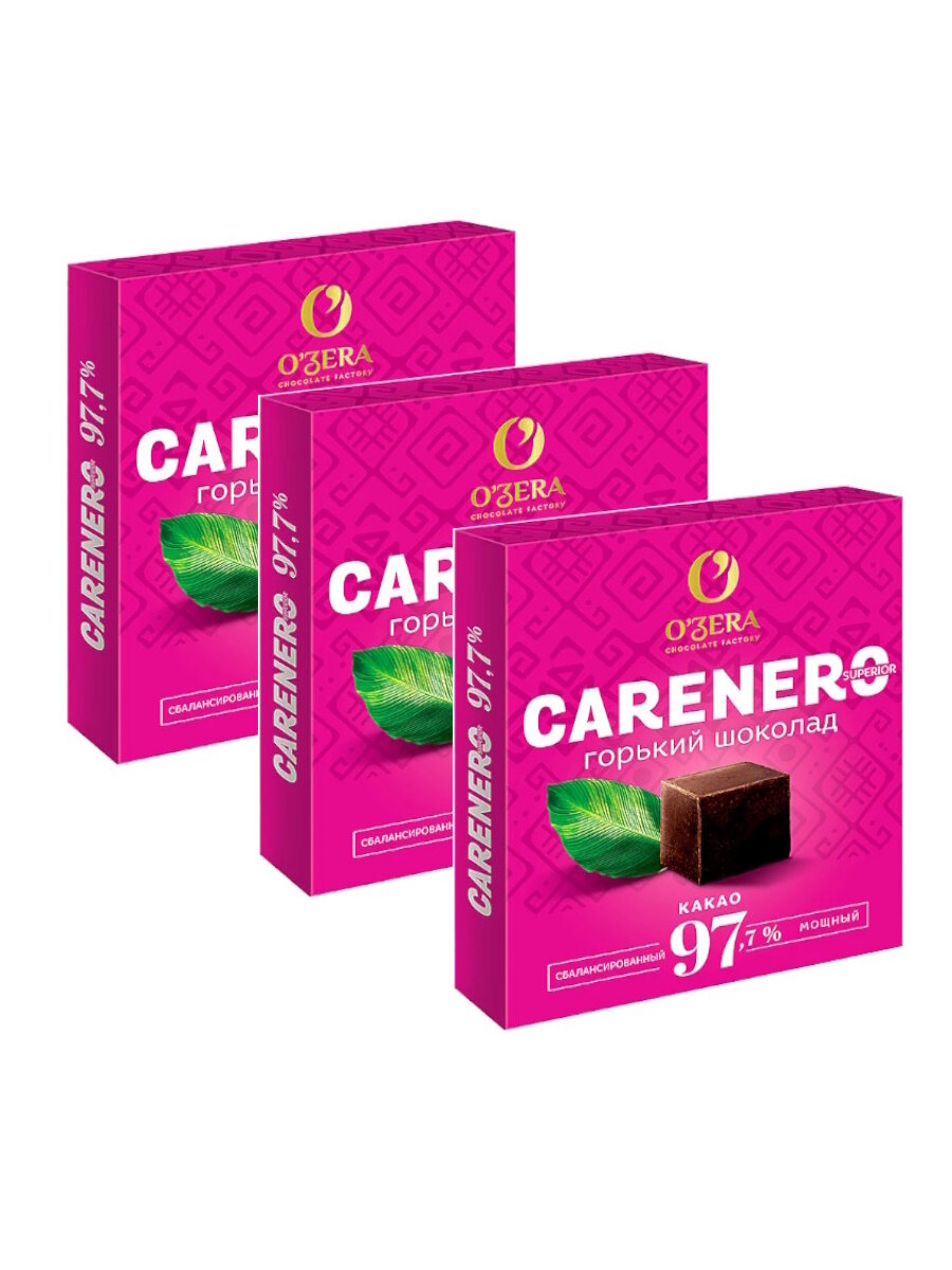 Шоколад Carenero Superior 97,7% 3 по 90г