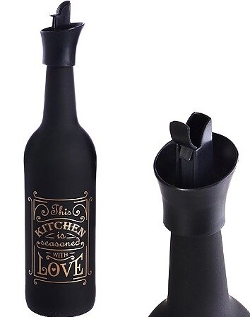 Бутылка для масла Mayer&Boch / Майер энд Бох с пробкой стекло черное 750мл / бутылочка / аксессуары для кухни