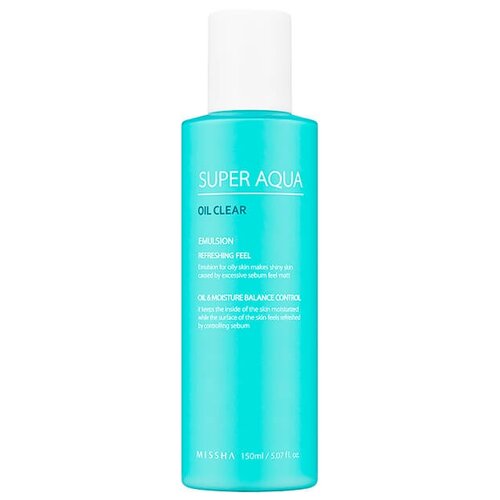 фото Missha super aqua oil clear emulsion эмульсия для жирной кожи лица, 150 мл