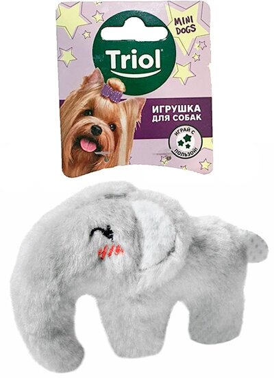Триол 12141205 Игрушка д/собак мягкая "Крошка-слон", 85мм, серия Mini Dogs . - фотография № 2