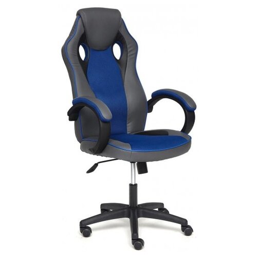 фото Компьютерное кресло tetchair racer gт new игровое, обивка: текстиль/искусственная кожа, цвет: металлик/синий