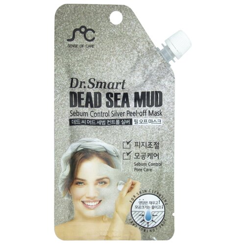 фото Rainbowbeauty dr.smart dead sea mud sebum control silver peel-off mask маска-плёнка с грязью мёртвого моря, 25 г