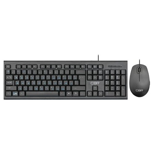 Комплект клавиатура + мышь CBR SET 711 Carbon Black USB, carbon, английская/русская клавиатура проводная cbr kb 890 usb черный