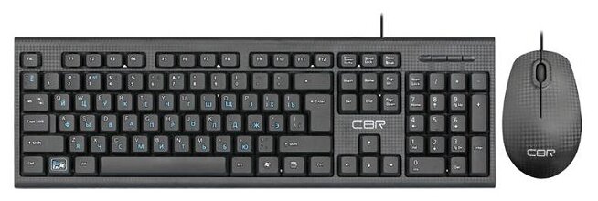 Клавиатура и мышь CBR KB SET 711 carbon USB, поверхность "под карбон", длина кабеля 1,8 м; клавиатура: полноразмерная, 104 кл; мышь: оптич, 1200 dpi
