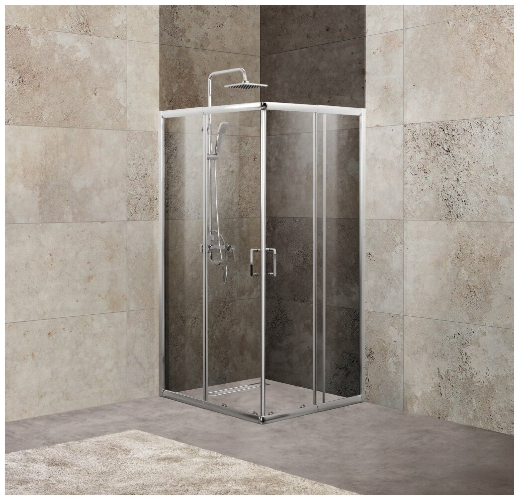 BelBagno Душевой уголок UNIQUE-A-2-85/100-P-Cr