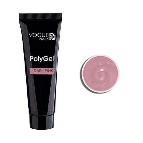 Vogue Nails акригель PolyGel камуфлирующий для моделирования, 20 мл, dark pink
