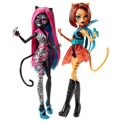 Monster High Mattel Набор из 2 кукол Кэти Нуар и Торалей Страйп из серии Пугающие Рокеры, Монстр Хай