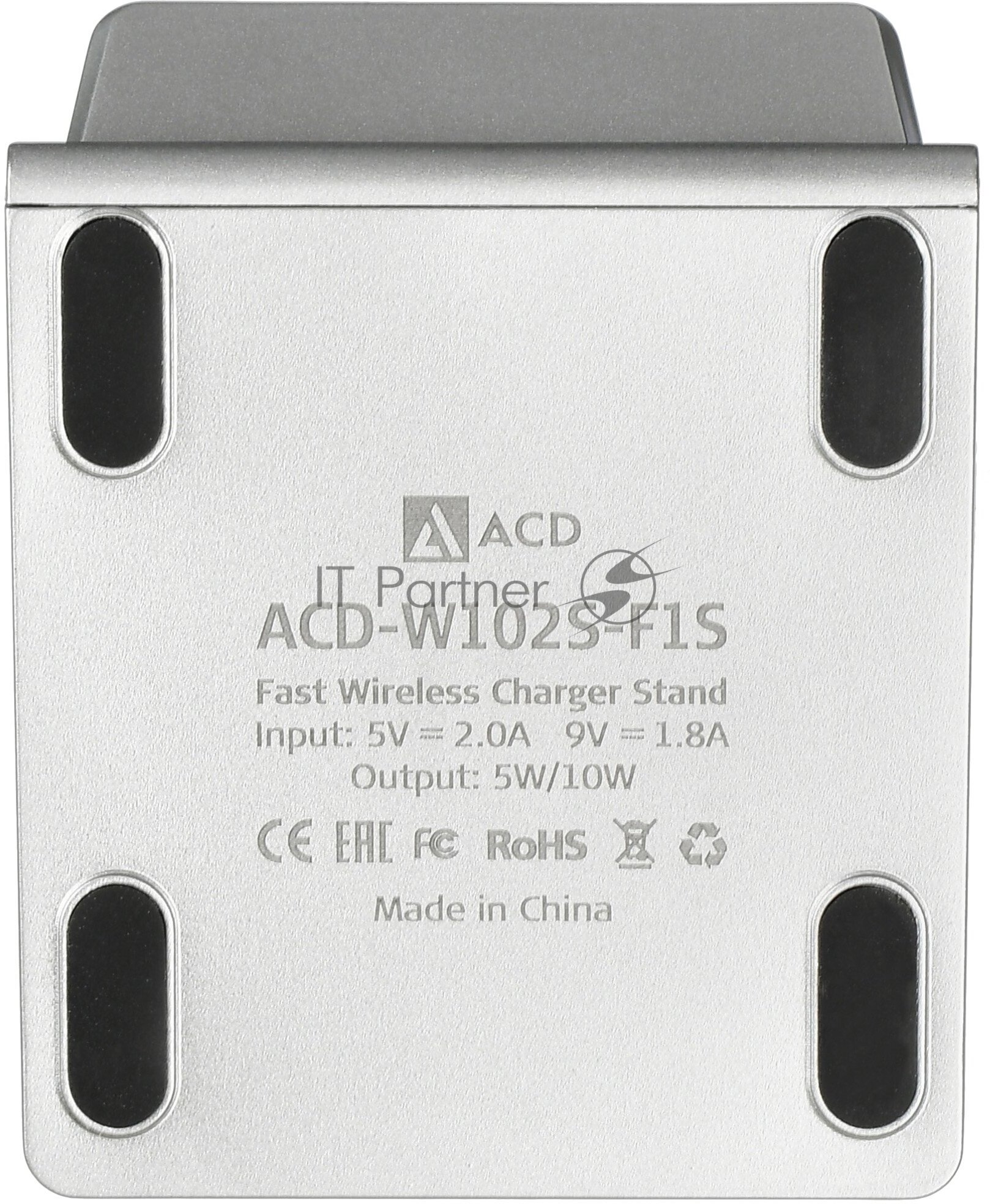 Зарядное устройство беспроводное ACD 10Вт, беспроводная Qi, 2-катушки с QC, 5В/2А ~ 9В/1,8А RTL - фото №2