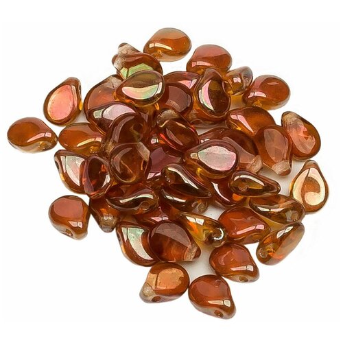 Стеклянные чешские бусины, Pip Beads, 5х7 мм, цвет Crystal Apricot Medium, 50 шт.
