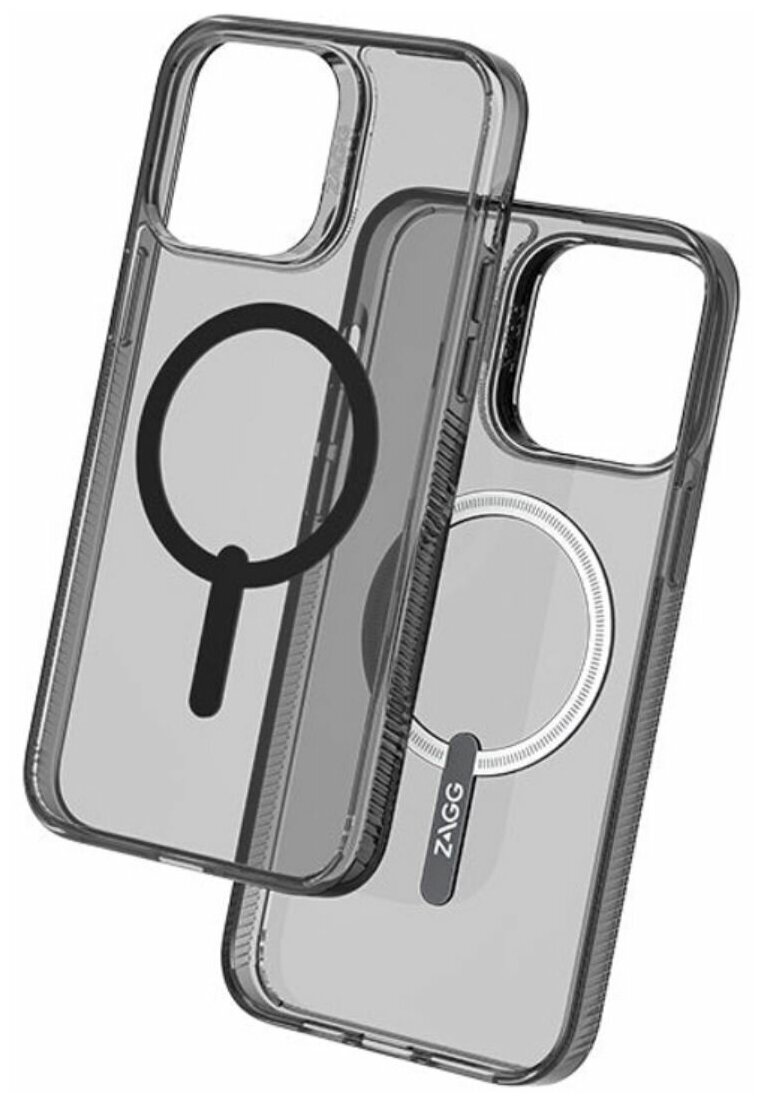 Чехол для смартфона с MagSafe ZAGG Crystal Palace Clear Snap Case для iPhone 14 6.1" - Прозрачный Черный