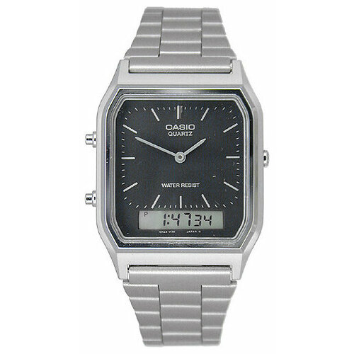 Наручные часы CASIO Vintage AQ-230A-1D, черный, серебряный