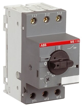 ABB MS116-0.63 50kA (регулир.0.40-0.63A) Автомат защиты электродвигателей