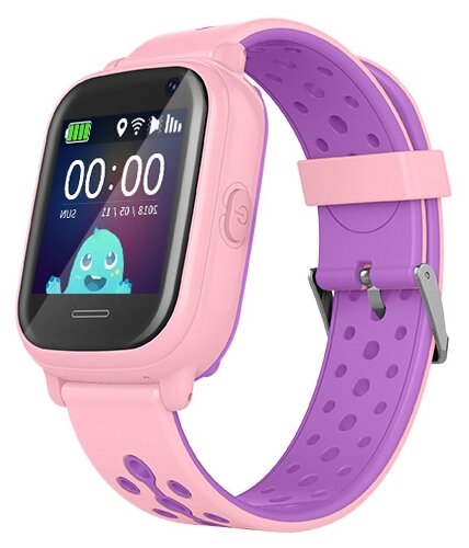 Умные часы для детей Wonlex Smart Baby Watch KT04 (2G) с сим картой, функцией телефона, GPS трекером, камерой, кнопкой SOS. Розовый