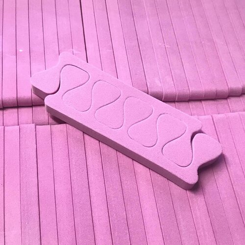 Разделители пальцев ног, из поролона, розовый цвет, 5 пар в наборе разделитель для пальцев ног kapous professional 100 пар