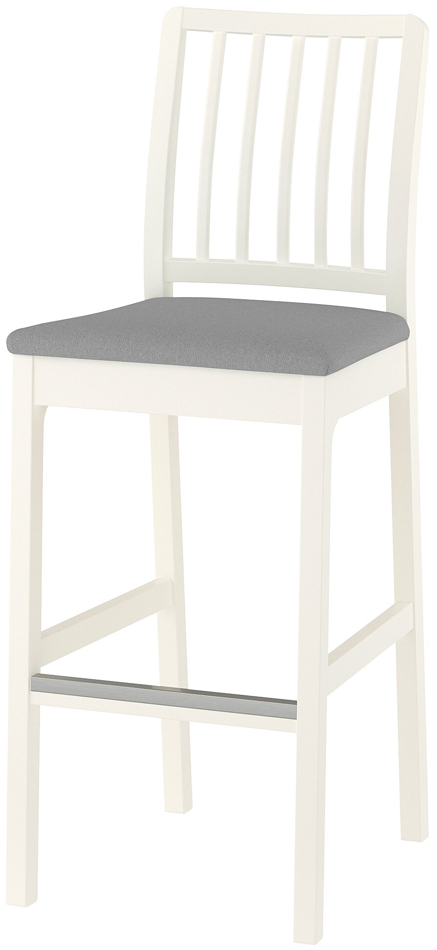 EKEDALEN экедален стул барный 75 см белый/Оррста светло-серый - фотография № 1