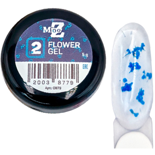 Гель для дизайна Mooz, Flower Gel №2 с цветами, 5 г