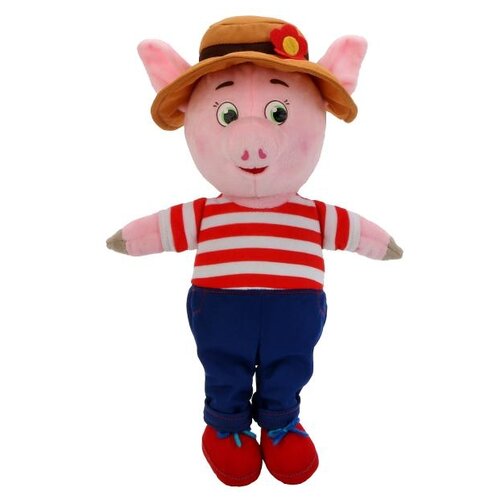 Мягкая игрушка Мульти-Пульти Поросёнок в костюме и шляпе, муз. чип, 26 см, розовый мягкие игрушки мульти пульти поросенок в комбинезоне и кепке 26 см