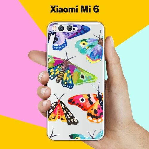 Силиконовый чехол на Xiaomi Mi 6 Бабочки / для Ми 6 кресло ми 6 черный оранжевый