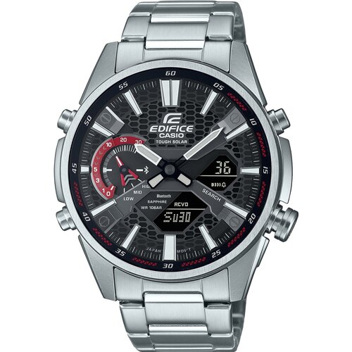 Наручные часы CASIO Edifice ECB-S100D-1ADF, серебряный, черный наручные часы casio edifice ecb s100d 2a