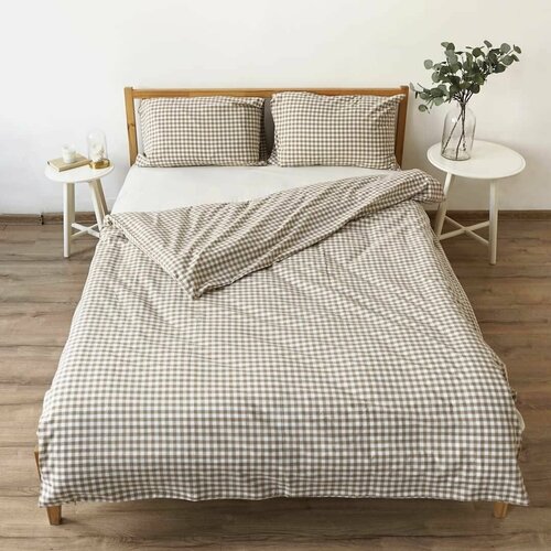 Пододеяльник 240х220 из варёного хлопка, цвет Sandy Check