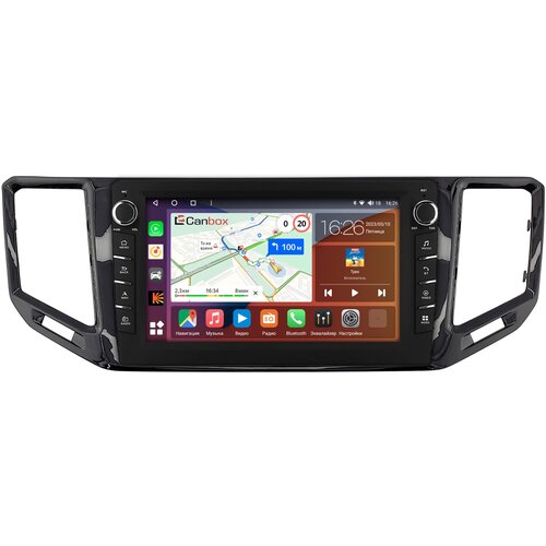 Штатная магнитола Volkswagen Teramont 2017-2022 (глянец) Canbox H-Line 7838-10-054 Android 10 (4G-SIM, 6/128, DSP, QLed) С крутилками