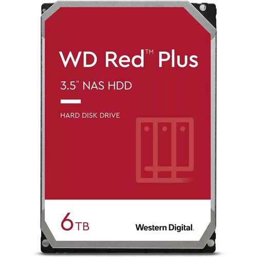 Жесткий диск WD SATA-III 6TB WD60EFPX NAS Red Plus (5640rpm) 256Mb 3.5