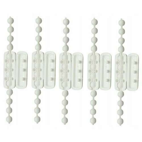 Соединитель цепи для шариков жалюзи 3,2мм белый 5 штук