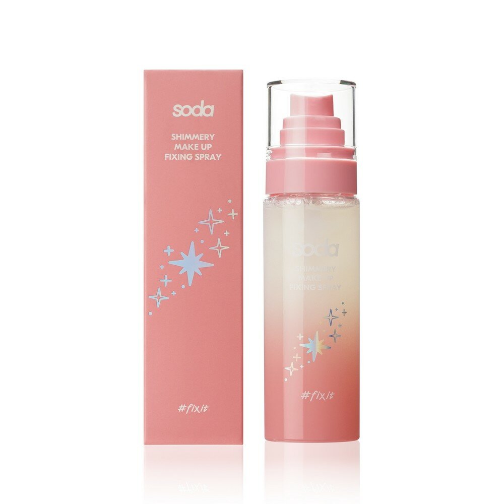 Мерцающий фиксатор для лица Soda Shimmery Make Up Fixing Spray #fixit 100мл