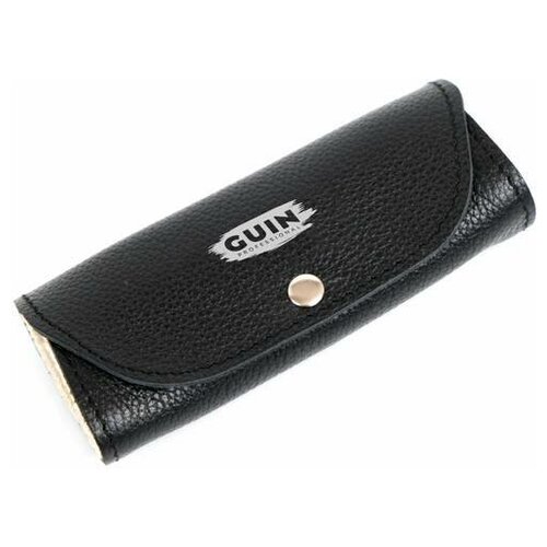 Варежка для полировки обуви с кнопкой (натуральная кожа+байка) черный Guin