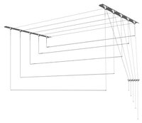 Сушилка для белья Лиана настенно-потолочная металлическая 1,3 м металл