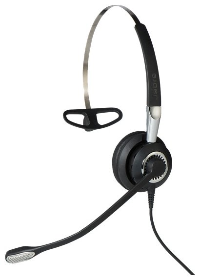 Гарнитура JABRA BIZ 2400 II Mono, для контактных центров, накладные, черный [2496-823-309]