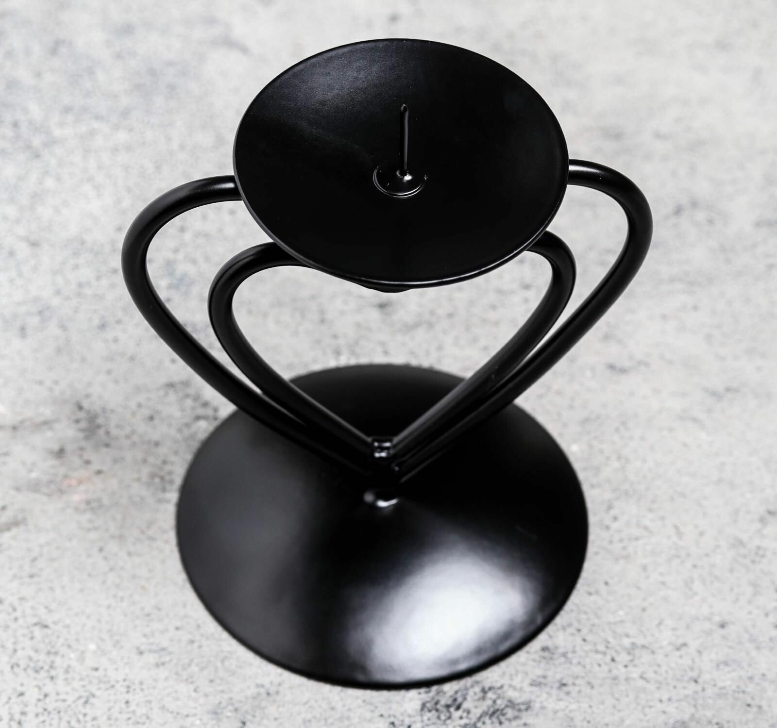 Подсвечник металл на 1 свечу Гламур, 10,2 х 9 см, чёрный - фотография № 3
