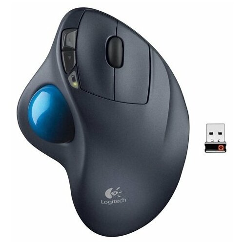 Трекбол Logitech Wireless Trackball M570, Unifying, USB, беспроводной, черный